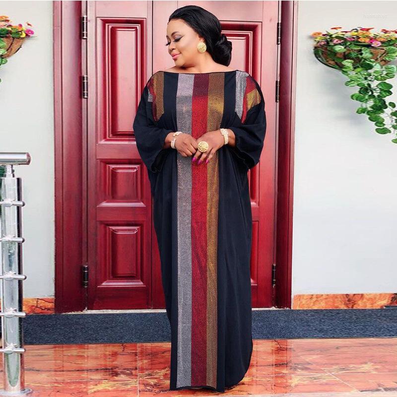 

Ethnic Clothing African Plus Size Women 2022 Diamond Bat Sleeve Muslim Dress Kuwait Abaya Costume Kaftan Mosque Long Skirt Islamic