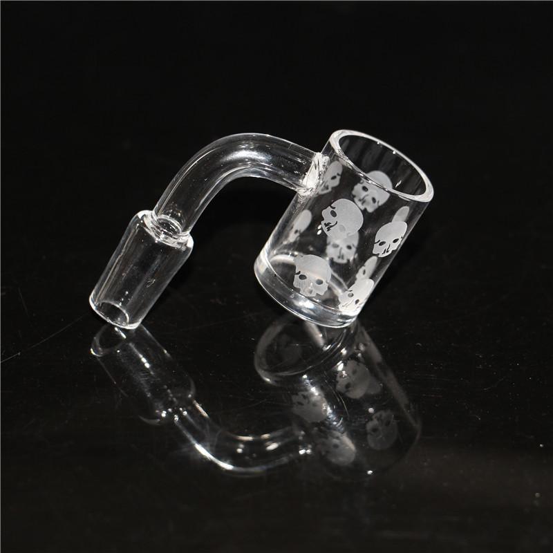 

2mm Flat Top Quartz Banger Accessories 14mm Male Mixed Styles Smoke Clear Joint 90 Degree OD 25MM Domeless Nail For Dab Rigs