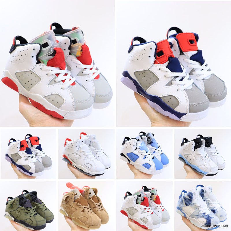 

shoes 6 VI Sneaker infrared Black Cat Pink carmine oreo Basketball Children Boy Girls Shoes Toddlers Trainers 26-35, +bubble column