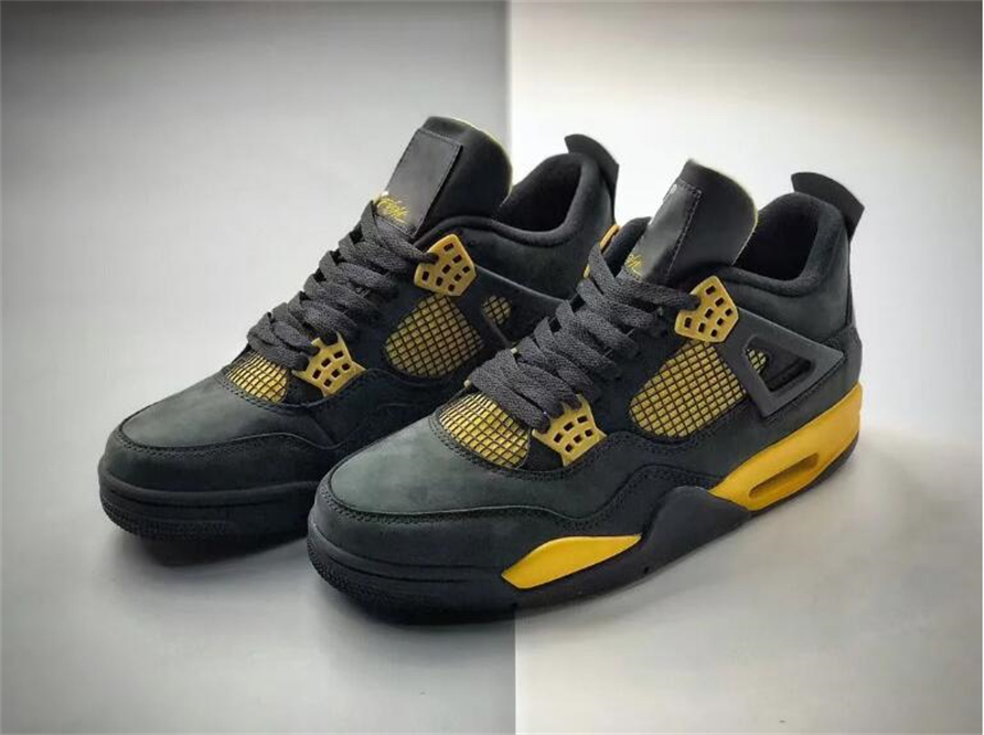 

Authentic 4 Thunder Black Tour Yellow Men Sports Shoes Sneakers With Original box Size US7-13