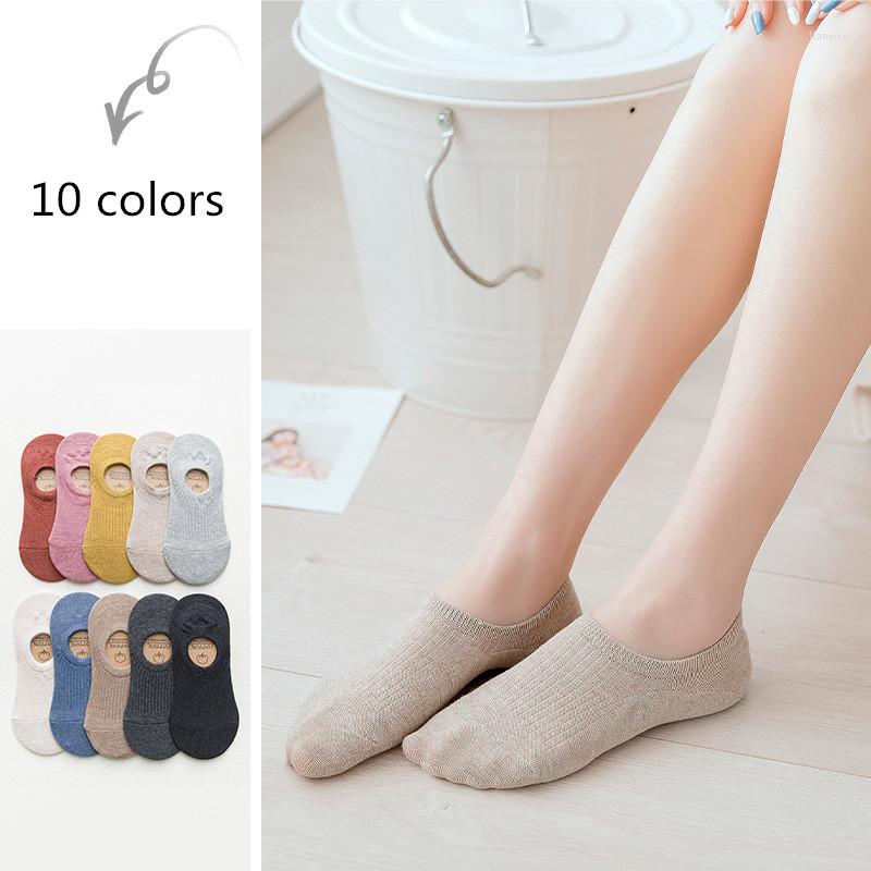 

Women Socks Simple Fashion Women's Short Spring Summer Thin Breathable Boat Black White Candy Color Cotton For Men