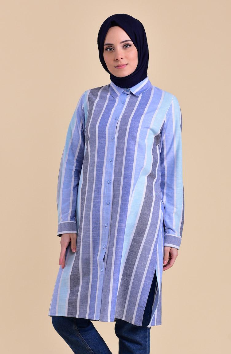 

Women's Blouses & Shirts Minahill Oyya Striped Tunic 8124-02 Blue