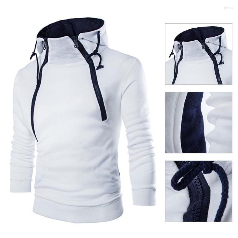 

Men's Sweaters Terrific Winter Hoodie Zipper Soft Drawstring Warm Men Spring, White