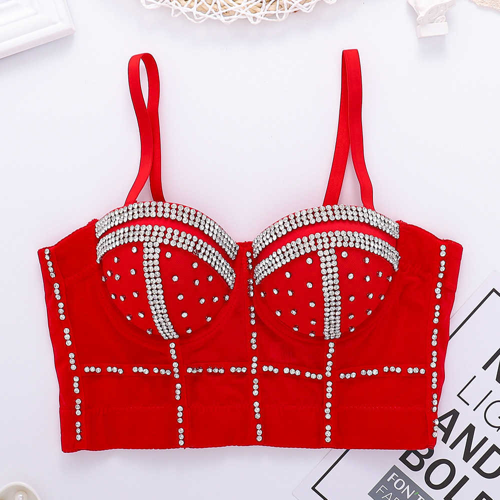 

Nail beads bright diamond topless fish bone shaping wearing corset showering clothes gathering women's of heavy industry, White