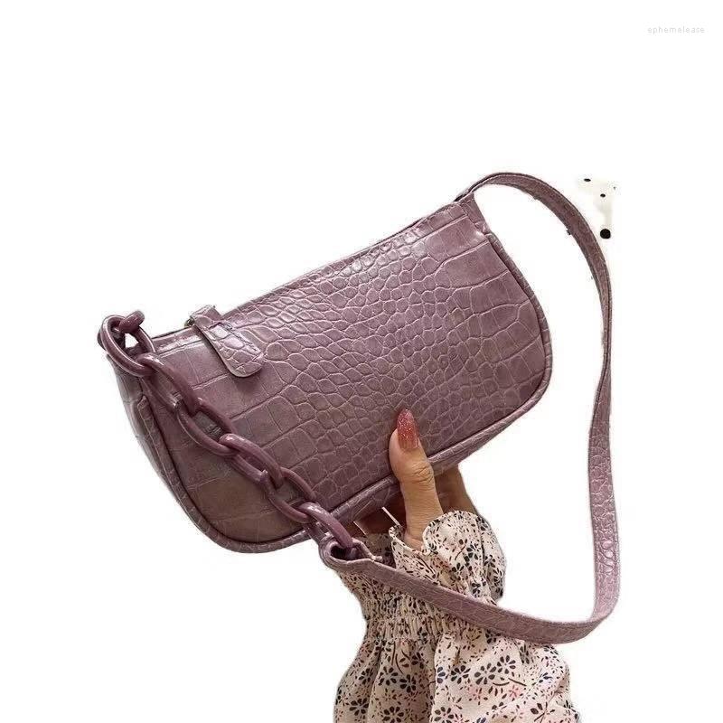 

Evening Bags Retro Shoulder Bag Large Women's Handbag Korean Version Niche Design Underarm Tote Commuter Solid Color Straps, Blue