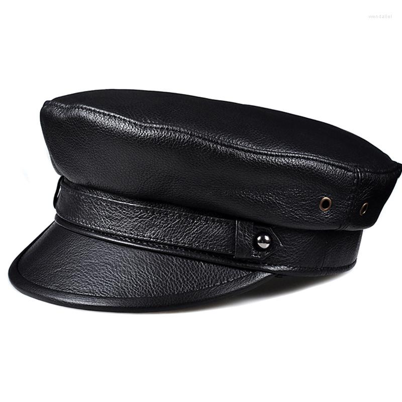 

Berets Spring Winter Men Women Octagonal Hats Sailor Captain Hat Black Uniforms Costume Party Cosplay Military Cap Outdoors Beret