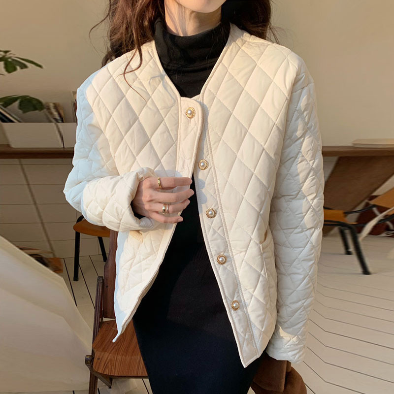 

Women's Down Parka French Retro Thickened Coat Autumn Casual Chic Detachable Doll Collar Diamond Top Simple Temperament Female Wear 221207, Black