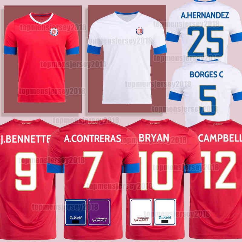 

2022 2023 Costa Rica soccer jerseys 22 23 J.VARGAS DUARTE BRYAN A.CONTRERA A.HERNANDEZ J.VENEGAS CAMPBELL G.TORRES F.CALVO BORGES C F.CALVO GALO football shirt Mens, Men (ge si da li jia)+patch