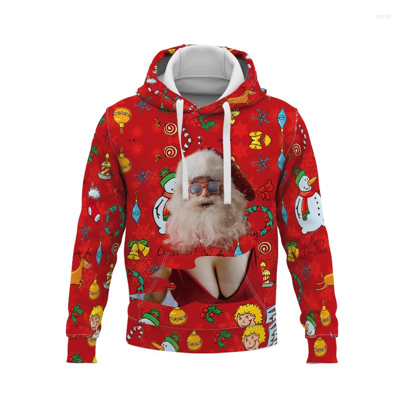 

Men's Hoodies Men's Christmas Hoodie Funny Jacket Snow Reindeer Print Holiday Blue Autumn Winter Year Gift For Men AndWomen, Dhbc1243