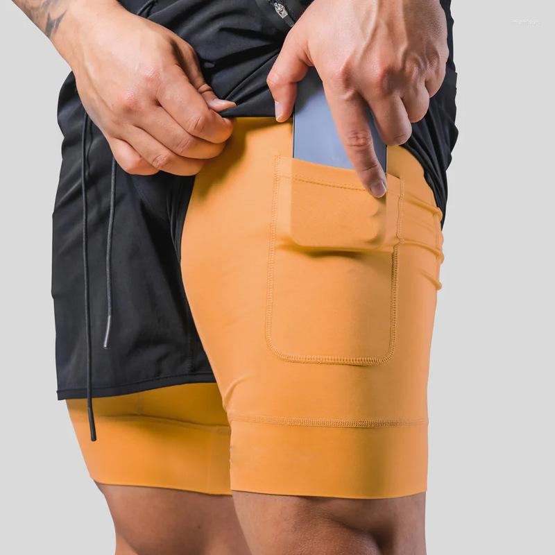 

Men's Shorts Summer Style Youth Men's Sports Casual Double Layer 2 In 1 Piece Basketball Fitness Fast Dry Jogging Men, Black