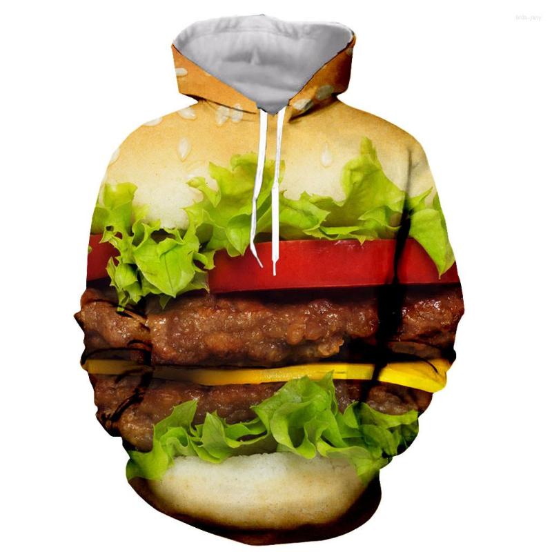 

Men' Hoodies The Hamburger Funny Fashion Long Sleeves 3D Print Zipper/Hoodies/Sweatshirts/Jacket/Men/women Tops Drop, 01