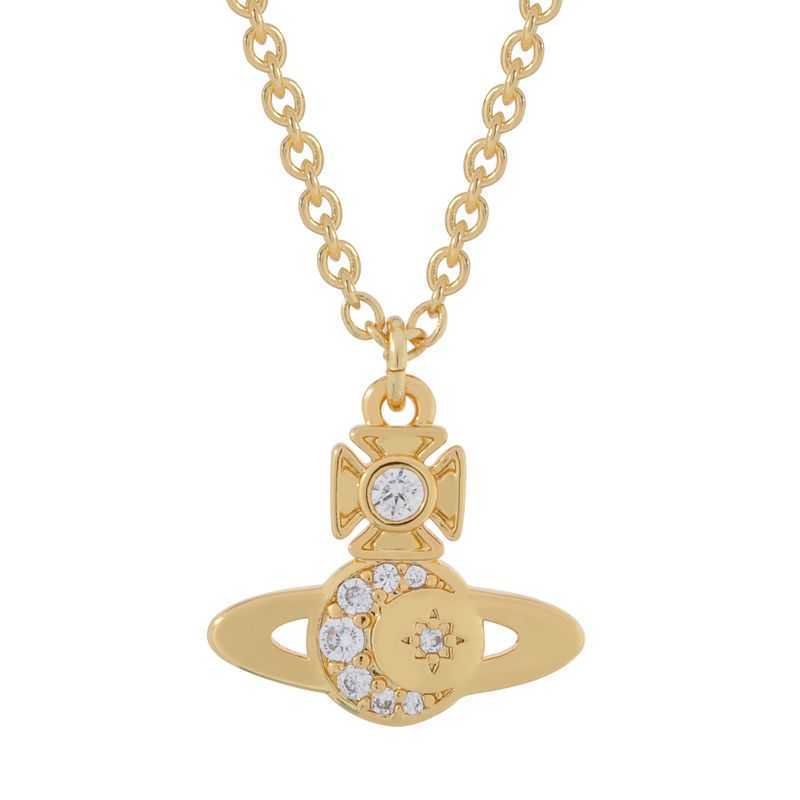 

Designer viviai necklace Empress Moon Saturn Necklace has style brilliance