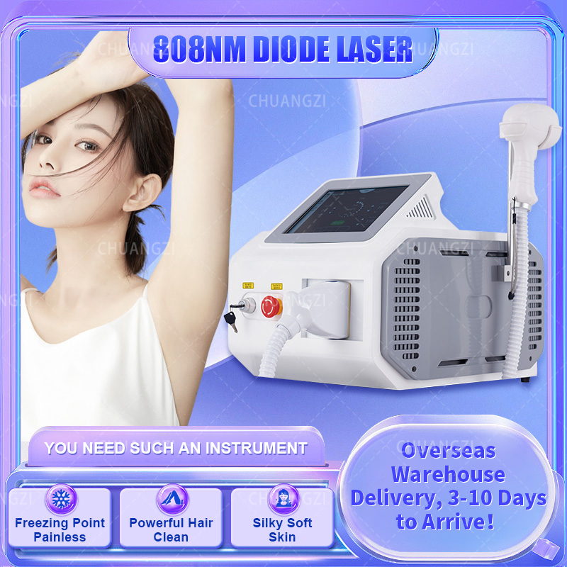 

2000W 808 Diode Laser Body Hair Removal Machine Alexandrite 3 Wavelength 755/808/1064nm Face Hair Remove For Salon Epilator