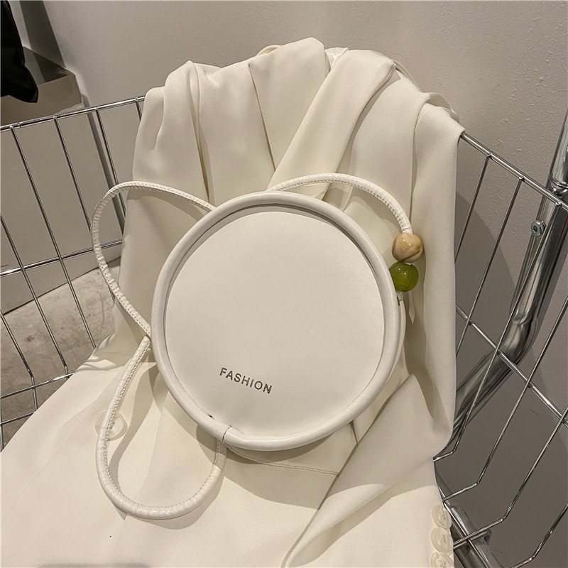 

Evening Bags Women s Shoulder Multi function Mobile Phone Handbag Messenger Large Capacity Purse Temperament Small Round 221208, White