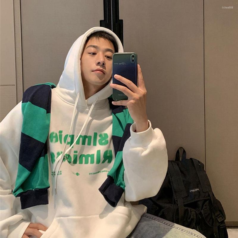 

Men's Hoodies Pullover Hooded For Men American Vintage Letter Print Male Oversized 2022 Fashion Brand Unisex Sweatshirts, White
