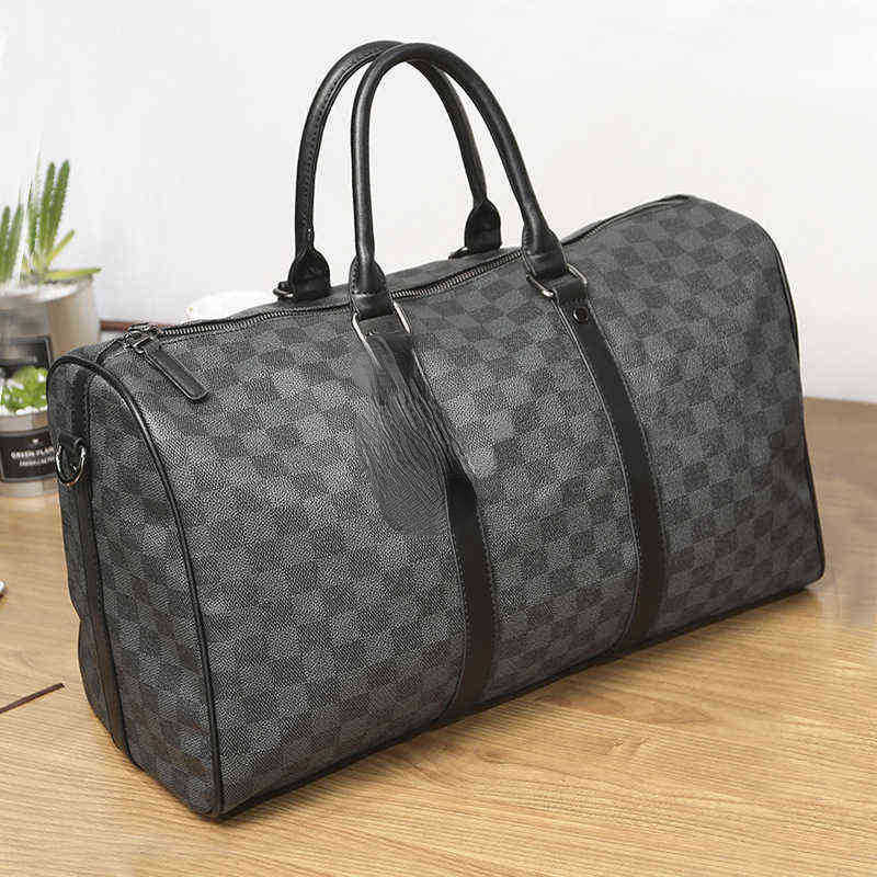 

duffle bags Business Travel Bag Men's Large Capacity Korean Handbag 221128, Grid