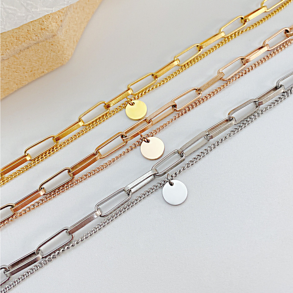 

Wholesale Women's Bracelet Chain Designer Bangles Love Jewelry Double layer Wafer bracelets Jewelry