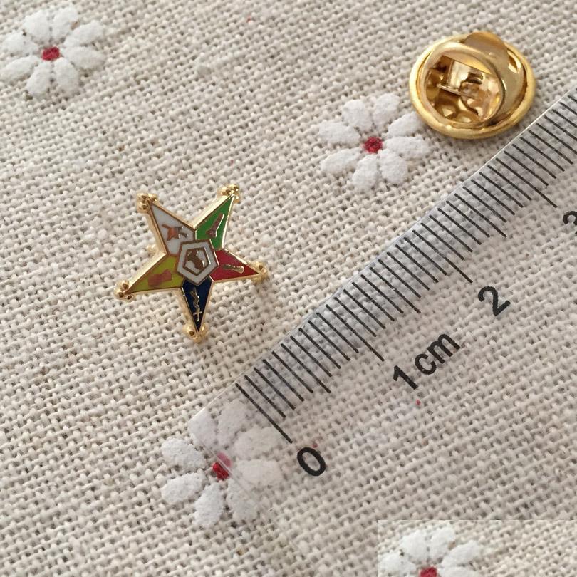 

Pins Brooches 100Pcs Customized Mason Pins And Brooches Order Of The Eastern Star Masonic Lapel Pin Masons Metal Craft Small Cute B Dhqsp