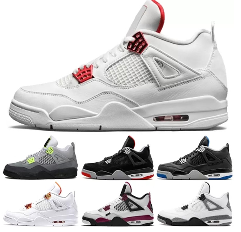 

air Jumpman jorden4s 4 Retro Men Basketball Shoes 4S White DIY University Blue The Black Cat Thunder Lightning Winterized Loyal Designer