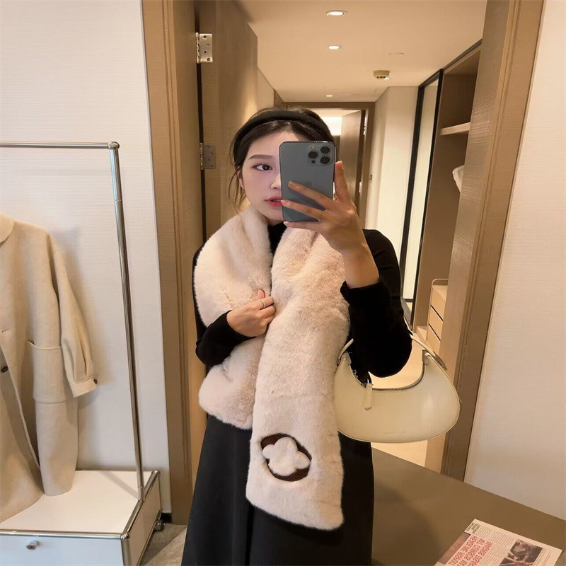 

Designer scarf Women's Winter thickened letter length 90cm