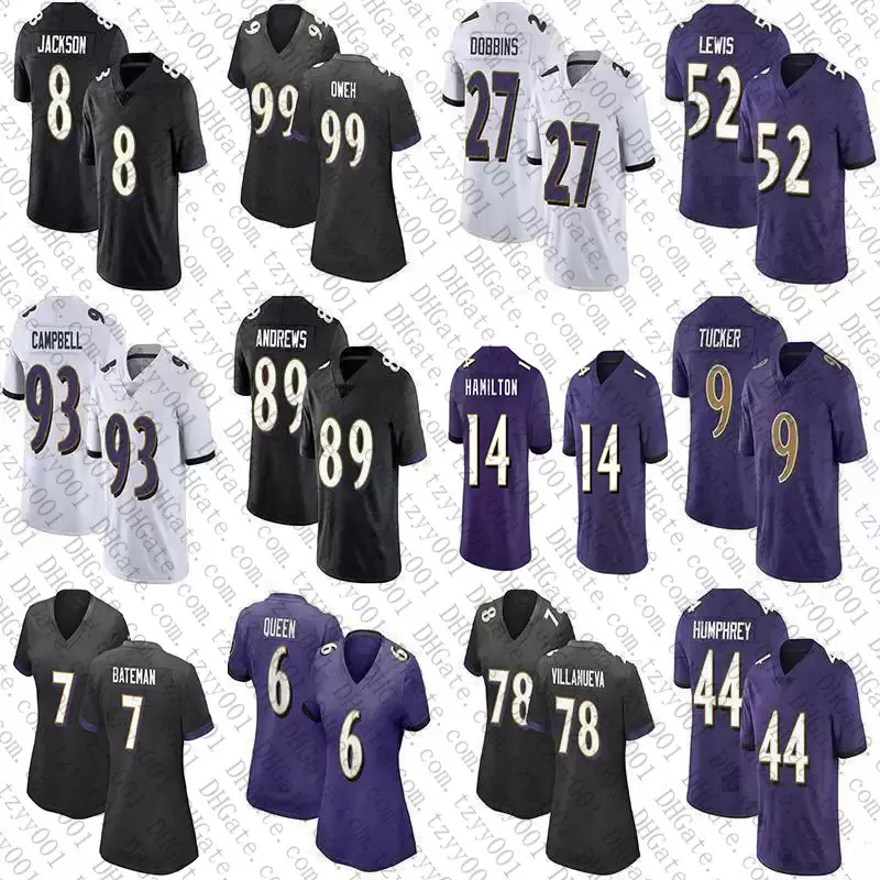

Lamar Jackson Kyle Hamilton Mark Andrews Custom Football jersey Odafe Oweh Roquan Smith Ed Reed Justin Tucker Marlon Humphrey Devin Duvernay Patrick Queen Dobbins, Mens