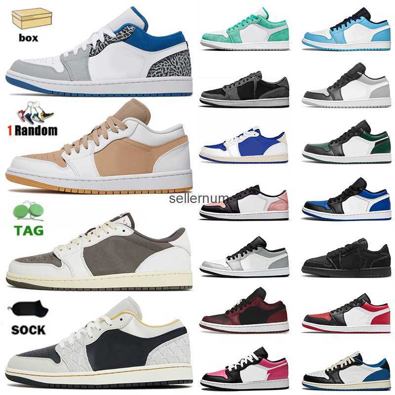 

Mens Jumpman 1s Low Mochas Basketball Shoes With Classic UNC 1 Reverse Mocha Black Phantom Bred Toe Cactus Jack Olive Aluminum Jordens, A56 36-46