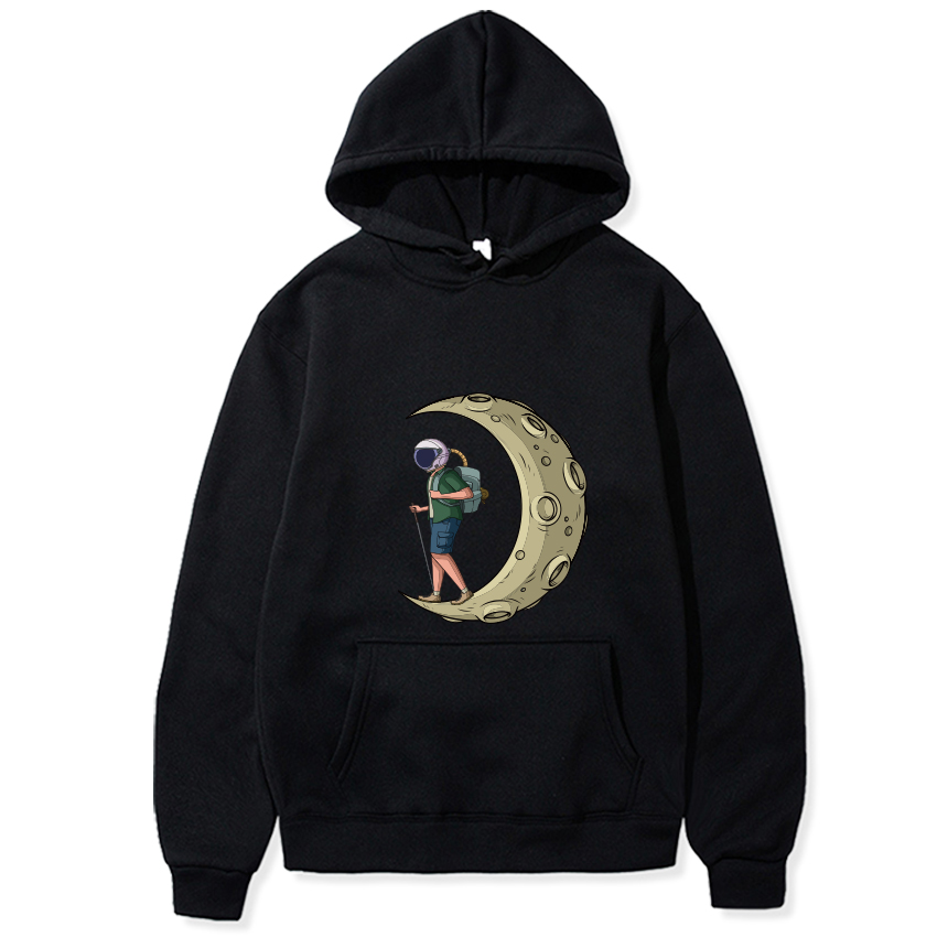 

2023 New Astronaut Printing Men's Hoodies Fashion Casual Hoodies Autumn Loose Pullover Tops Pocket Fleece Warm Sportswear Male, Pink