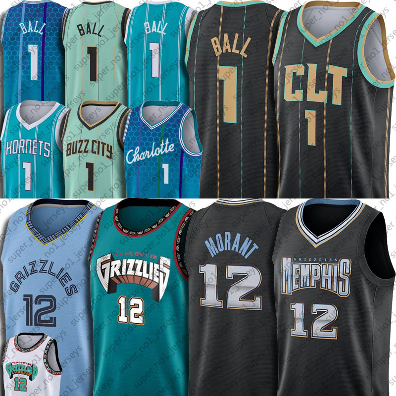

Memphi Grizzlie basketball jerseys Ja Morant Jaren Jackson Jr 12 13 Charlottes Hornet basketball jerseys LaMelo Ball Gordon Hayward 1 20 cv414, Choose blue number