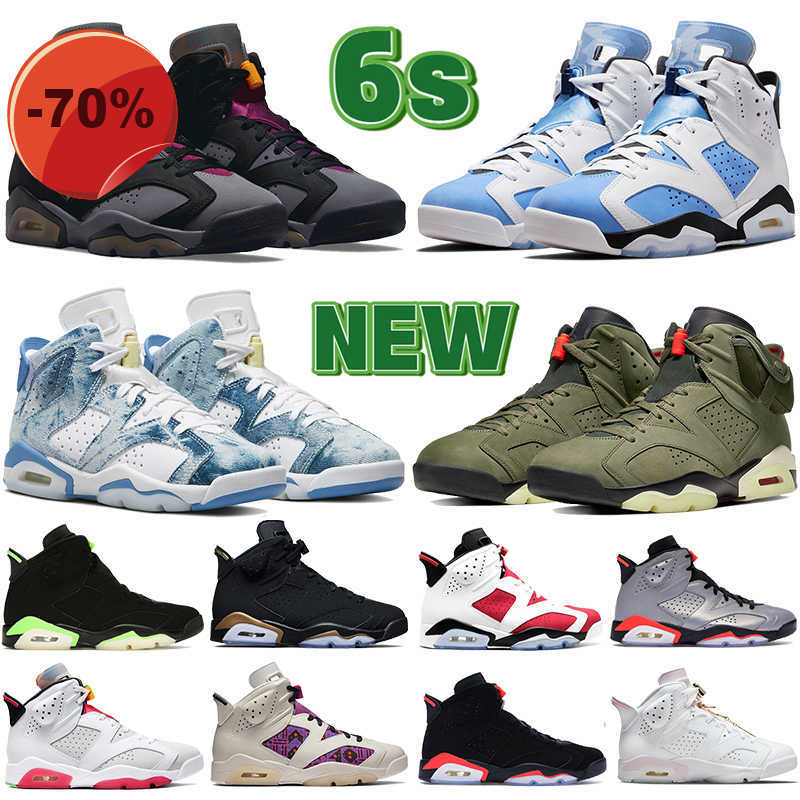 

High shoes Newest Washed Denim 6 6s mens basketball shoes Sneaker University Blue Bordeaux electric green cactus DMP Infrared White Barely Rose hare, 18 40-47 black cat