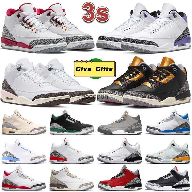 

3 Men Basketball Shoes 3s Sneakers Dark Iris Cardinal Fire Red Neapolitan Muslin Desert Black Gold UNC Mens Women Outdoor Sports