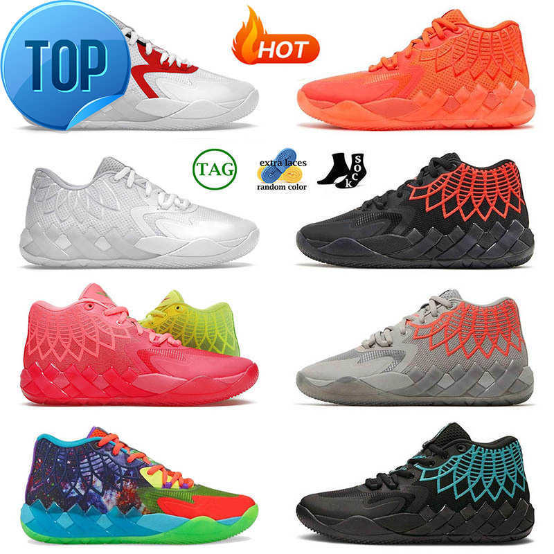 

Basketball TOP Shoes 2023 New LaMelo Ball MB.01 Basketball Shoes Mens Rock Ridge Red Not From Here Rick and Morty Black Blast White Red, B8 beige