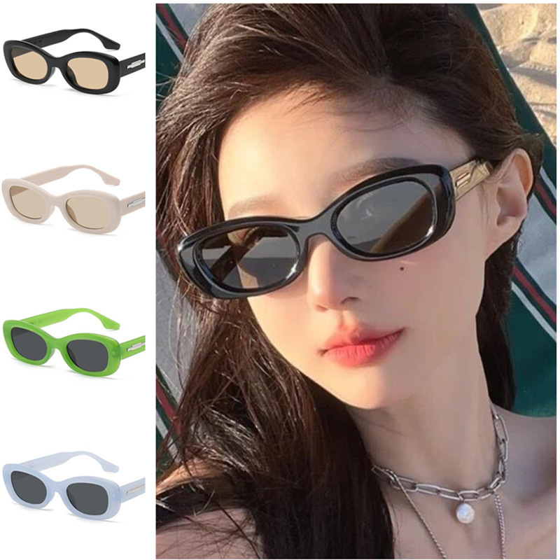 

NEW Sunglasses Unisex Oval Sun Glasses Rice Nails Adumbral Anti-UV Spectacles Personaity Temples EyeglassesOrnamental