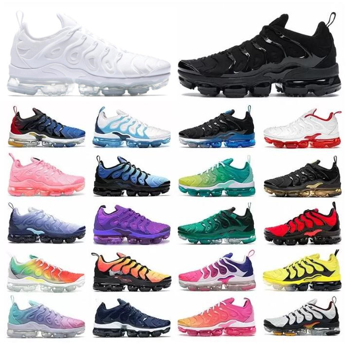 

tn plus Mens Running Shoes Triple Black White Orange Purple jadeite Lemon Lime Red Royal Blue Metallic Gold men women trainers sports sneakers 40-45, Please contact us