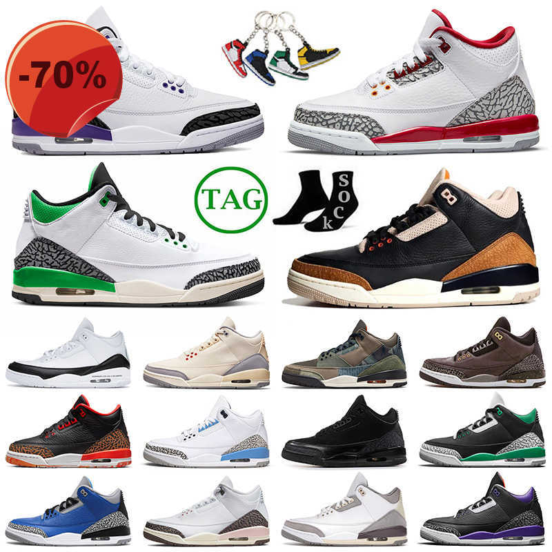 

High shoes J3 Jorda 3 Basketball Shoes for Men Women Trainers Jumpman 3s Lucky Green Desert Elephant Jorden Sneakers Sports Dark Iris Neapolitan Pine, 36-46 tv