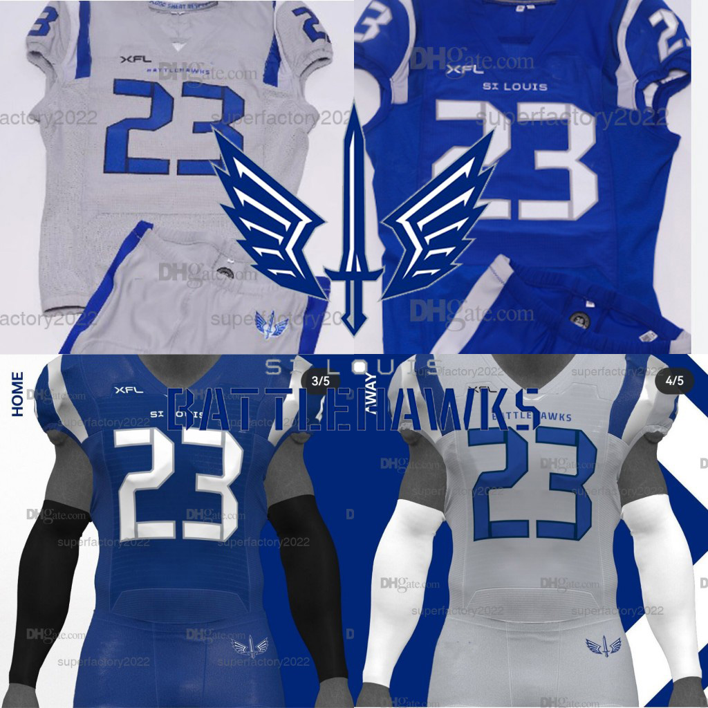 

Football Jerseys Football Jerseys 2023 St. BattleHawks Jersey Nick Fitzgerald AJ McCarron Brogan Roback Ta'amu Christine Michael Matt Jones Taylor Heinicke, Gray men s-xxxl