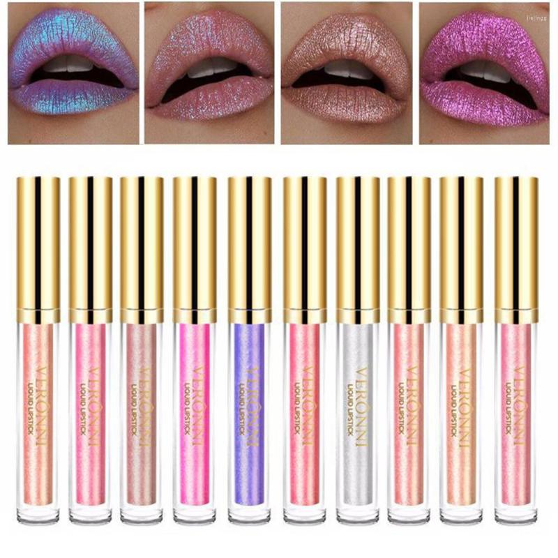 

Lip Gloss Fashion Lipstick Cosmetics Women Sexy Waterproof Lips Metallic 6ml