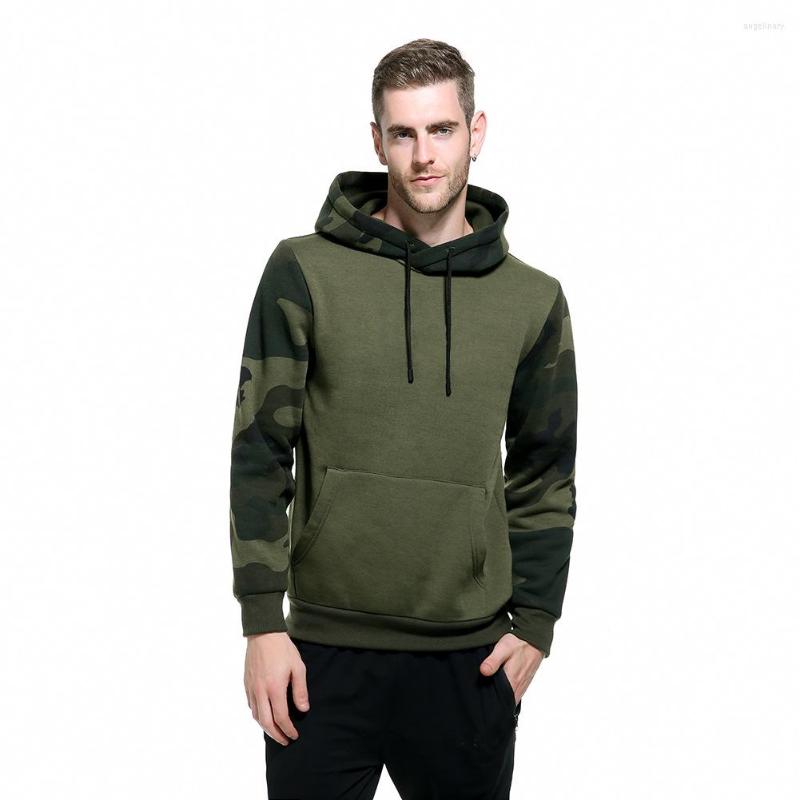 

Men's Hoodies 2022 Fashion Camouflage Men Spring Autumn Casual Pullover Fleece Hooded Sweatshirt Man Military Camo Hoody, Black
