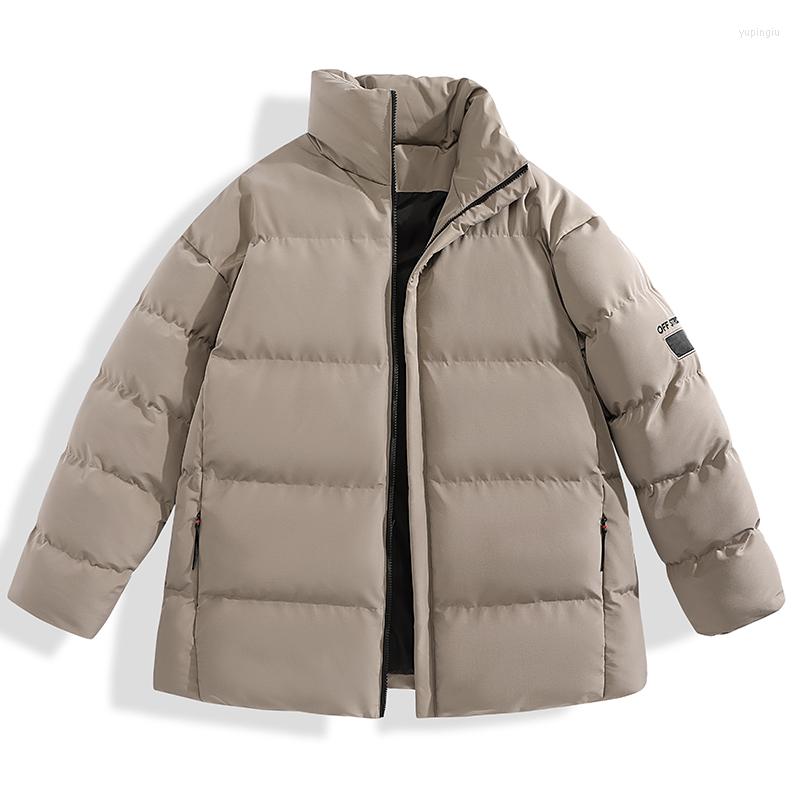 

Men's Down 2022 Winter Men's Casual Jacket Korean Trend Thickening Loose Warm Cotton Clothes, Black