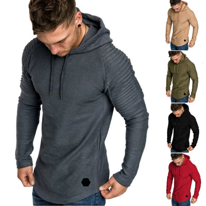 

Mens Hoodies Sweatshirts Men Autumn Overall Sweatshirt Fashion Slim Fit Hoodie Long Sleeve Muscle Casual Tops Hoody Sweat shirt 221207, Black
