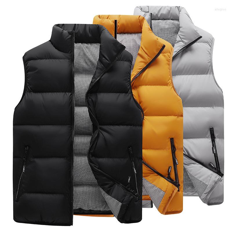 

Men's Vests Men's Vest Outdoor Casual Daily Vacation Going Out To-Go Pure Color Outerwear Clothing Apparel Yellow Gray Black Winter