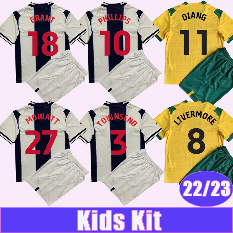 

22 23 GRANT MOWATT Kids Kit Soccer Jerseys LIVERMORE ZOHORE DIANG TOWNSEND Home Away Child Football Shirts Short Sleeve Uniforms, Tz9856 22 23 home no patch