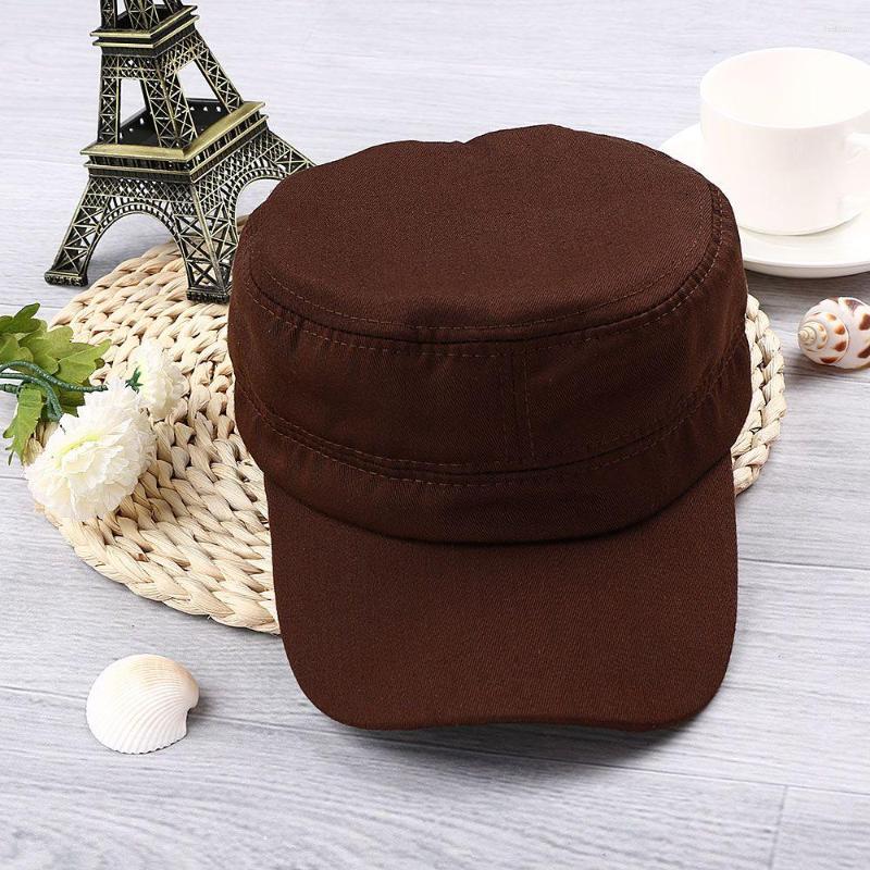 

Berets Unisex Outdoor Cadet Classic Style Cotton Army Hat Adjustable Plain Cap, Army green
