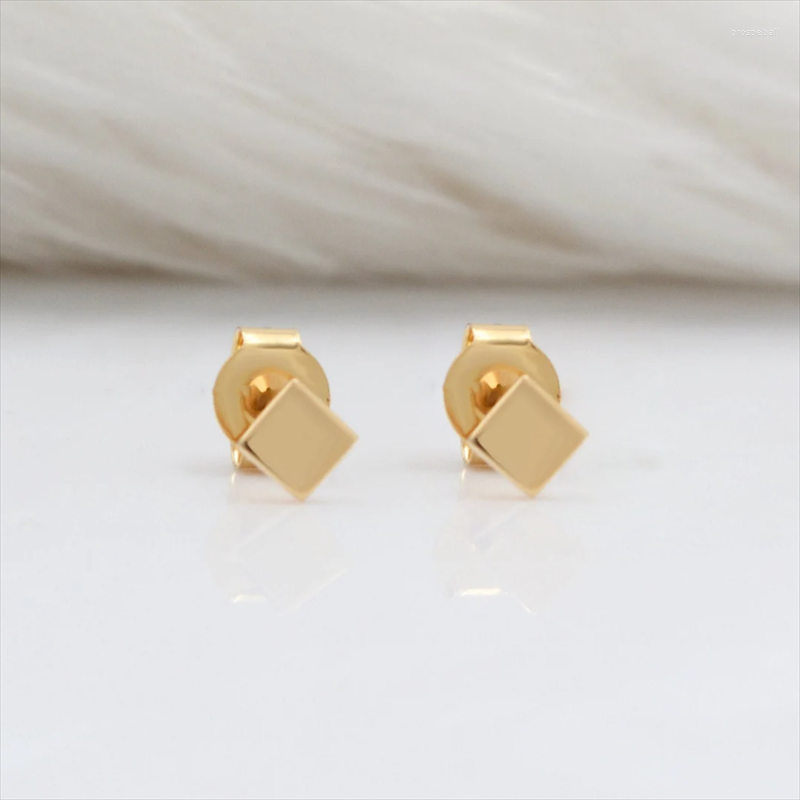 

Stud Earrings 14K Gold Filled Square Earring Tarnish Resistant Jewelry Boho Dainty Vintage For Women Waterproof