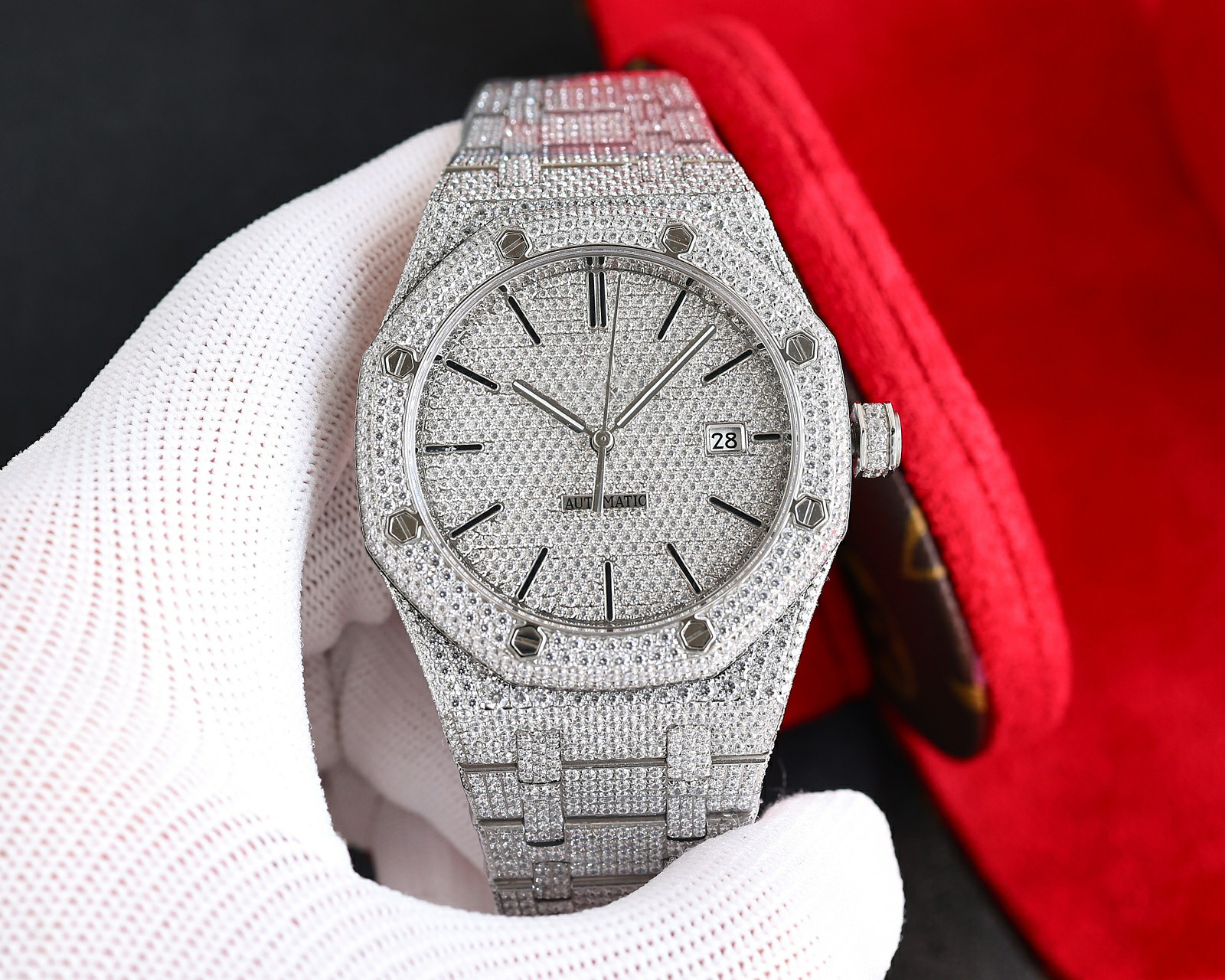 

2022 New Arrivel Zirconia Diamond Watch Automatic self-winding T op quality CZ Stones Men Luxury Full Iced Out watches Sapphire diamonds wristwatches, Watch2