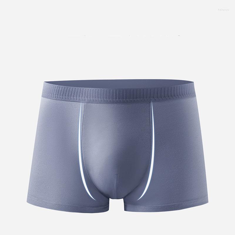 

Underpants Men's Mid Waist Solid Color Breathable Underwear Elastic U Convex Fashion Boxer Shorts Simple Splicing Graphene Male Panties, Green