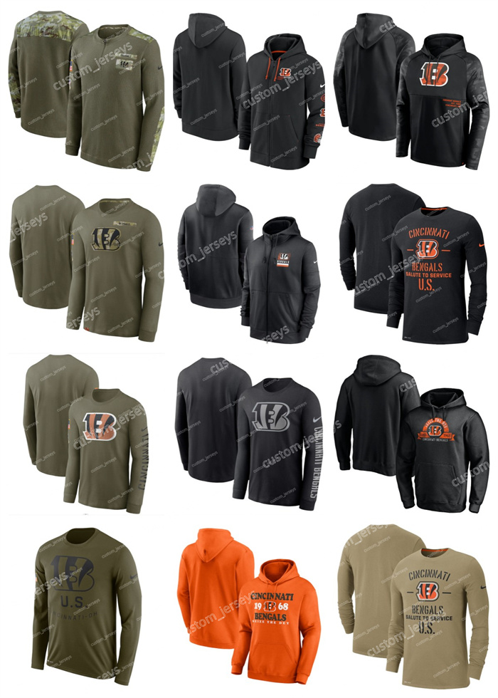 

Cincinnati''Bengals''T-Shirt Men Women Youth Olive 2022 Salute to Service Therma Performance Pullover Armygreen Football Long Sleeved''NFL''T-Shirts Hoodie, 11