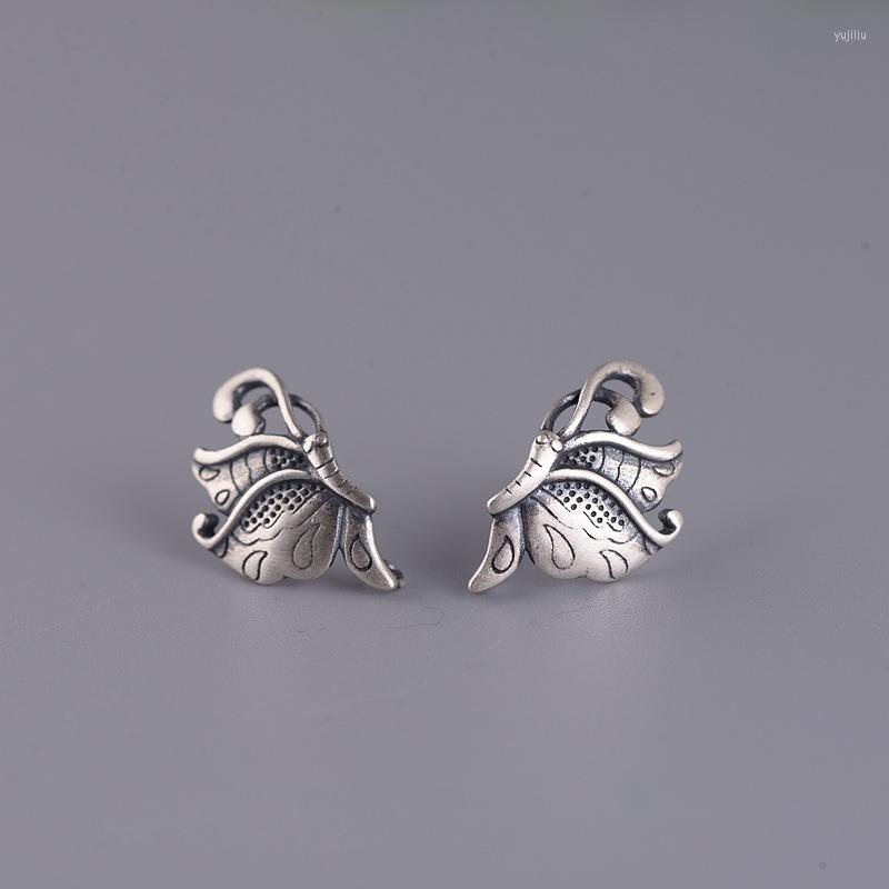 

Stud Earrings FNJ Animal MaButterfly 925 Silver Original Pure S925 Sterling Earring For Women Jewelry