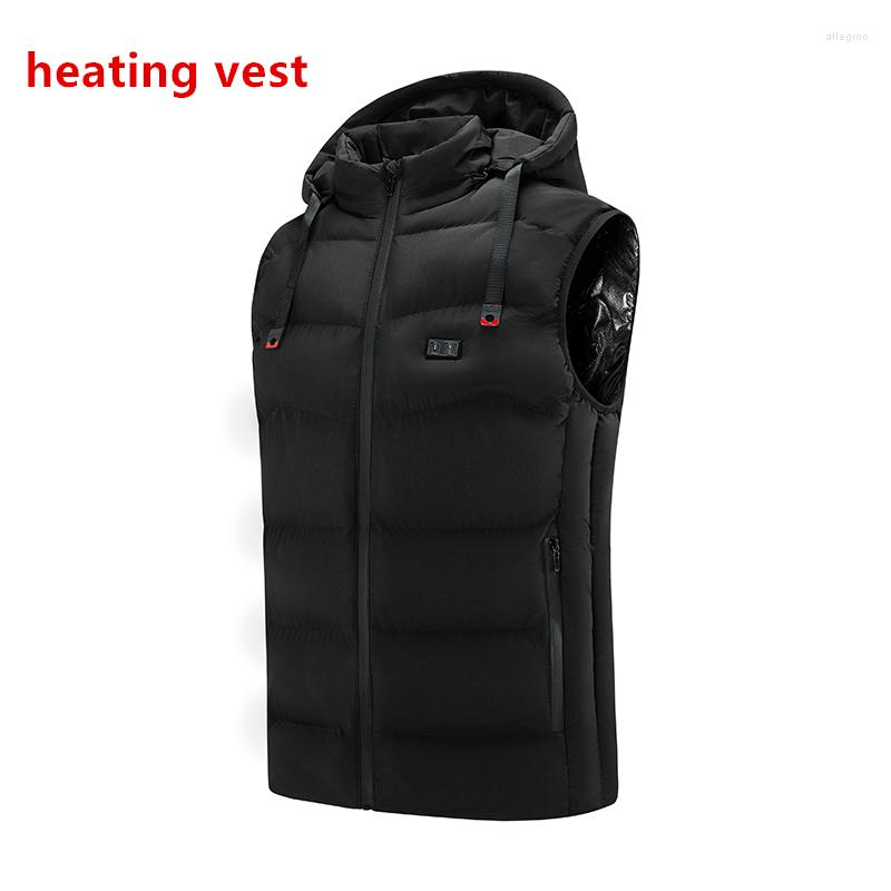 

Men's Vests Winter Men's Intelligent Heating Vest Fashion Korean Cotton Shoulder Charger USB Charging 2022 Mens Warm, Blue