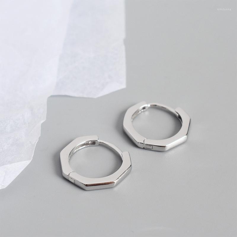 

Hoop Earrings Fashion Silver Plated 10mm Octagon For Women Accessories Gifts
