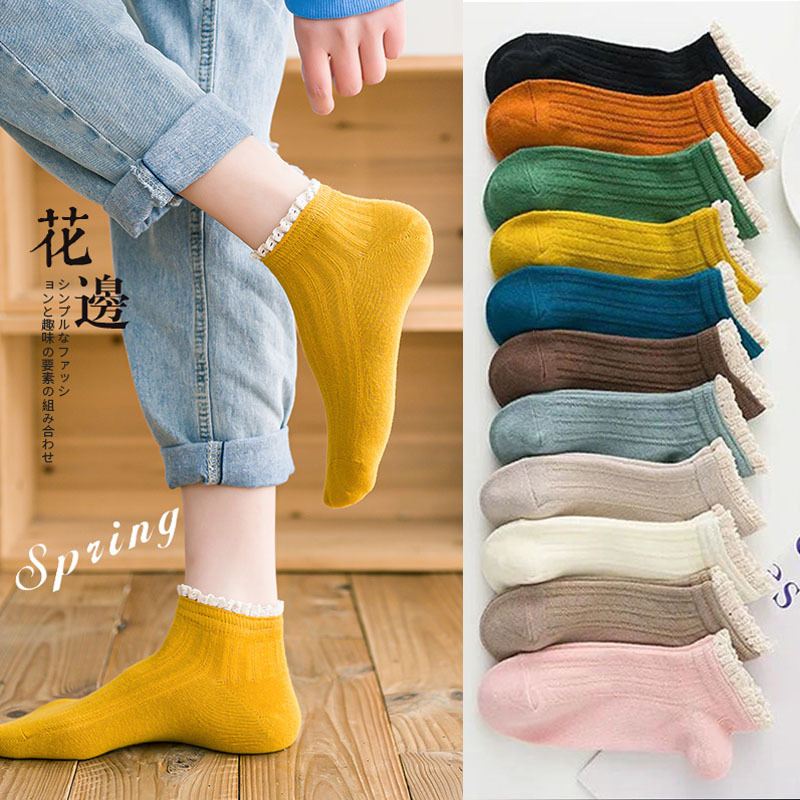 

Lace socks children Japanese retro Harajuku lace in spring and autumn, White